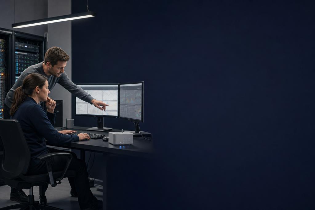 Illustratieve platform- en software-engineers die Azure-resources, deployments, applicatieafhankelijkheden, beleid en herstel testen