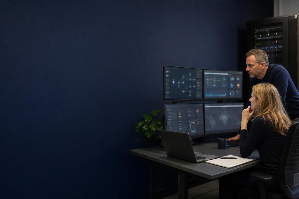 Illustratieve Azure-platformbeheerder tijdens Azure Landing Zone-beheer van resources, netwerk, logging, wijzigingen en support