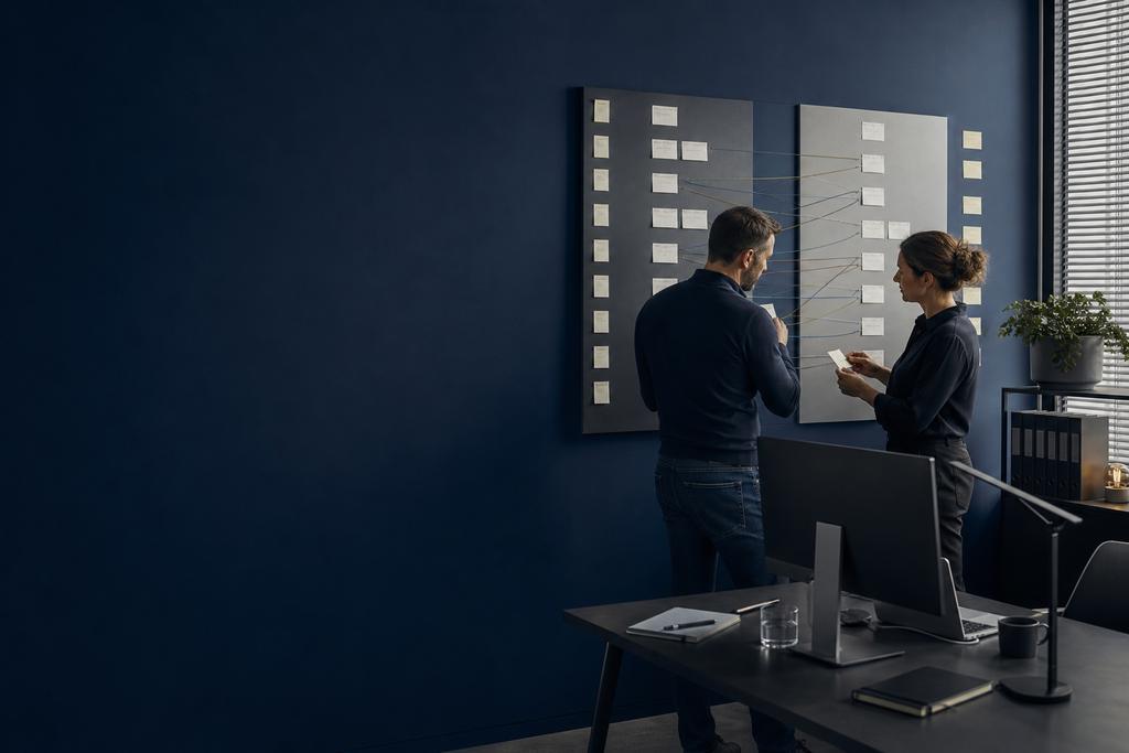 Illustratieve tenantmigratie-engineer en beheerder die bron- en doeltenant, domeinen, accounts, Microsoft 365-data, applicaties en terugweg controleren