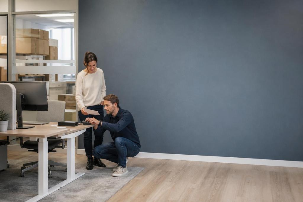 Illustratieve IT-supportspecialist en interne beheerder die een complexe technische fout, correctie en overdracht bespreken