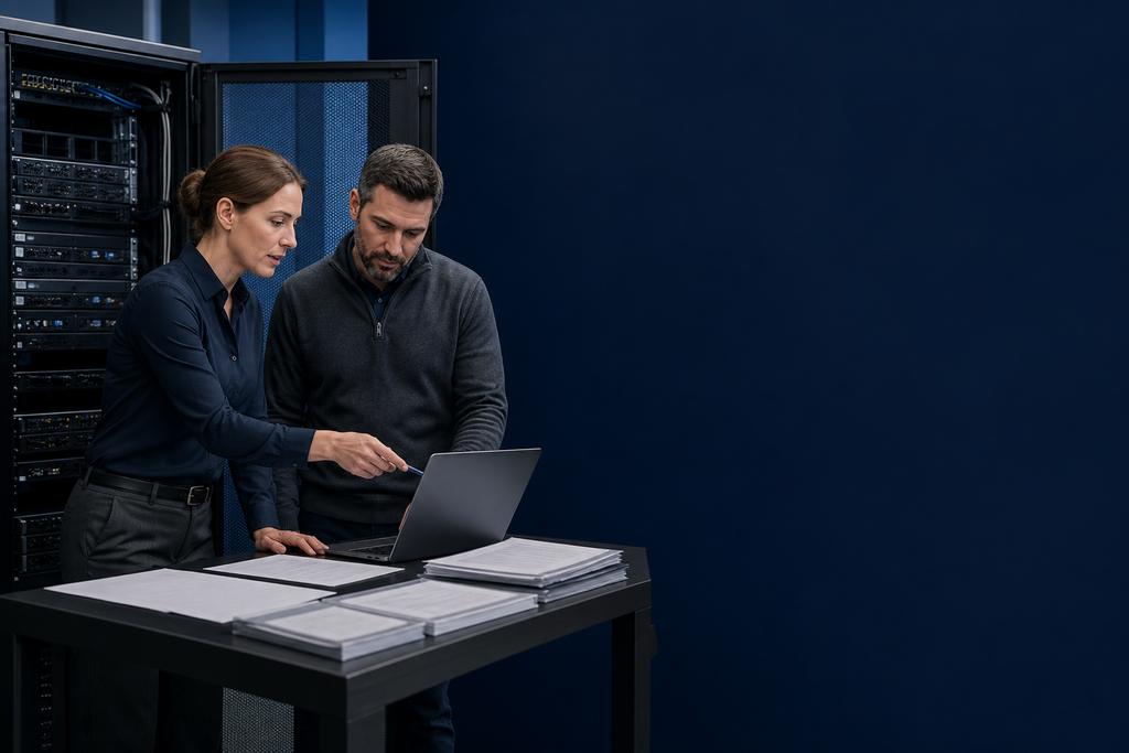 Illustratieve integratiespecialist en serverauditor die API-berichten, certificaten, wachtrijen, foutafhandeling en aansluiting toetsen