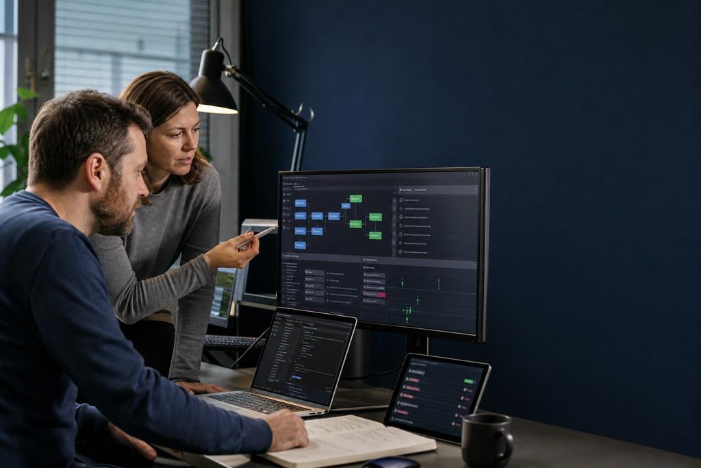 Software-engineer en beheerder testen maatwerk en terugkeer tijdens een SharePoint-migratie