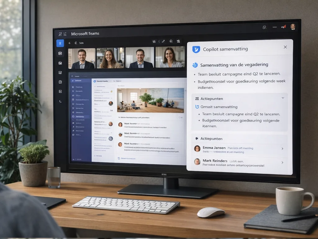 Team bekijkt automatische vergadersamenvatting in Microsoft Teams