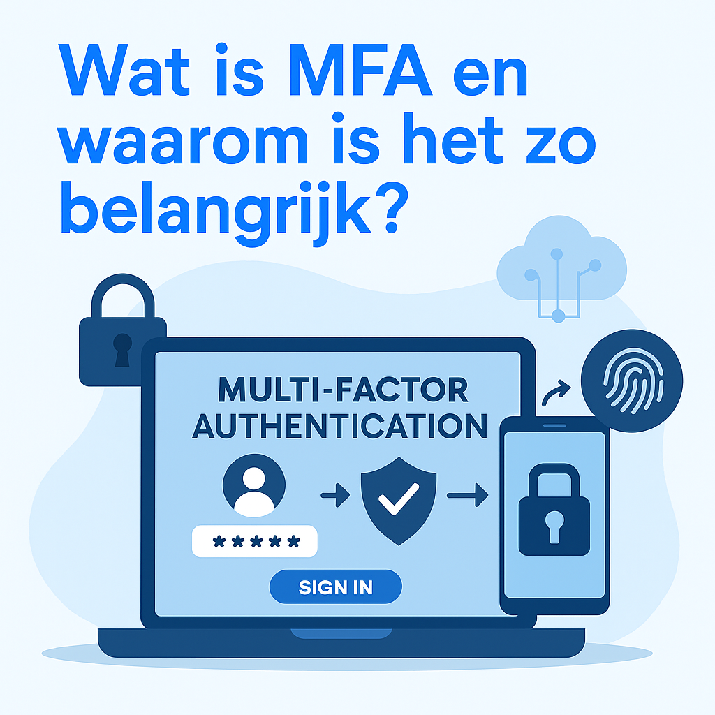 Illustratie van beveiligde login met biometrie